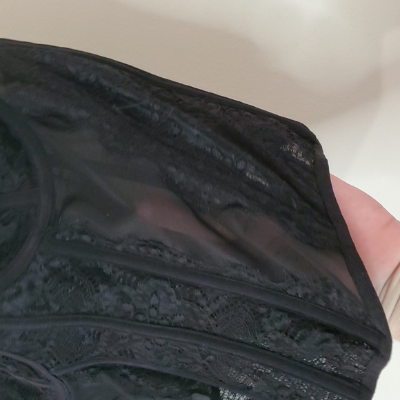 Dealmore Black Corset Tank Size Large Grunge Mesh Lace - Picture 3 of 13